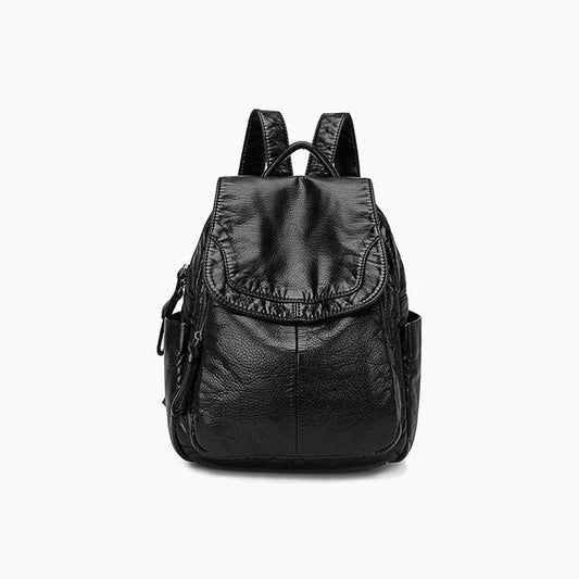 Casual Soft Leather Ladies Small Backpack