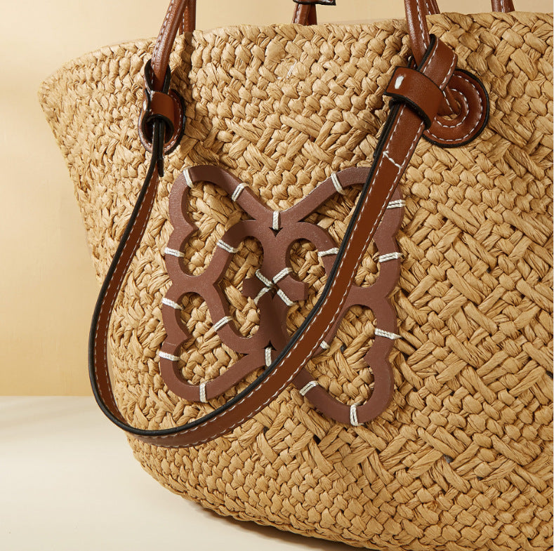 Large Capacity Mummy Woven Straw Bag