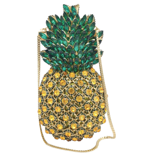 Pochette de banquet à strass et ananas