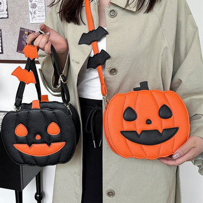 Sac à bandoulière citrouille d'Halloween pour femme, sac à main fantaisie citrouille, sac à bandoulière diable d'Halloween, sac à main amusant