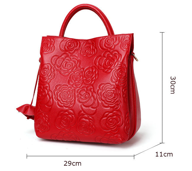 Sac à main tendance en cuir de vachette de première couche pour femme