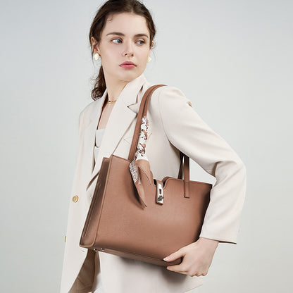 Sac fourre-tout d'été en cuir de vache pour femme