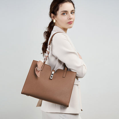 Sac fourre-tout d'été en cuir de vache pour femme