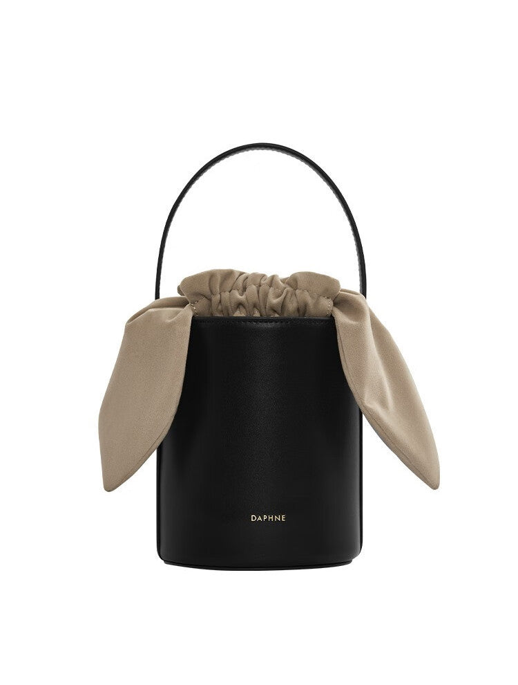 Cowhide Bucket Bag Female Niche Texture One Shoulder Oblique Hand Hold