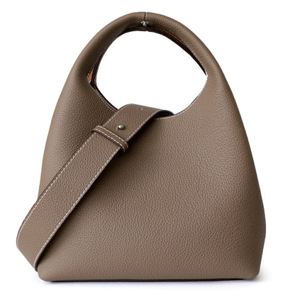 Versatile Handheld Women's Crossbody Shoulder Color Block Bucket Bag