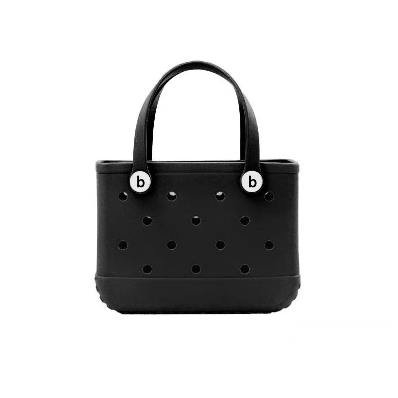 Rubber Women Bogg Bag Fashion Summer Pool Shoulder Handbag EVA Small Capacity Shopping Basket Female Makeup Tote Beach Jelly Bag