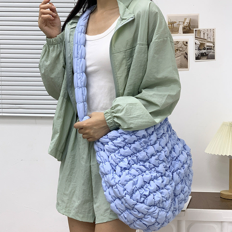 Sac à bandoulière plissé en nuage pour femme, grande capacité, léger