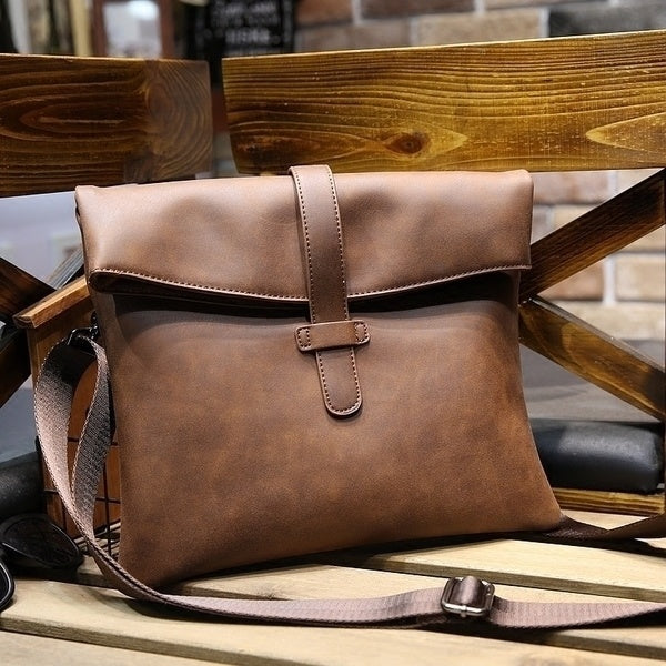 Vertical Business Leisure Slanting Leather Bag