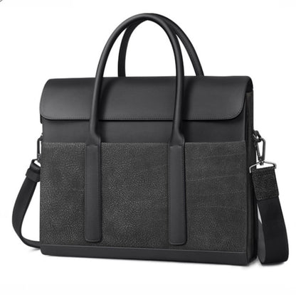 Men's Briefcase Cowhide Computer Messenger Business Bag