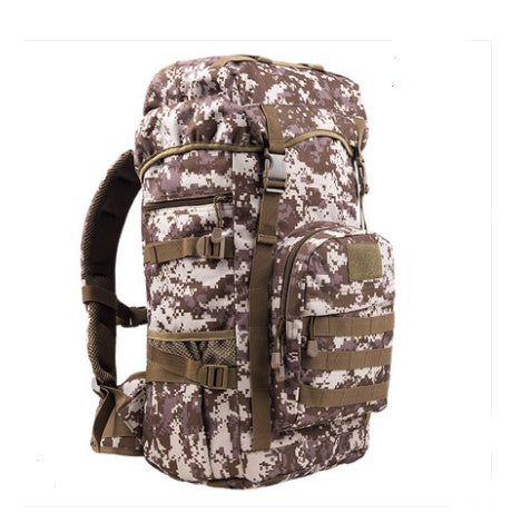 Bolsa de montañismo al aire libre, 50 l, para hombres y mujeres, bolso de hombro, mochila de viaje de gran capacidad, mochila de fuerzas especiales para hombres, paquete de combate especial atigrado