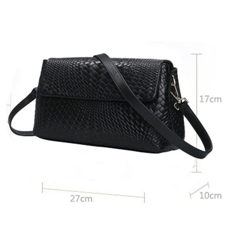 Bolso bandolera tejido de piel auténtica para mujer, bolso bandolera pequeño, bolso bandolera para mujer