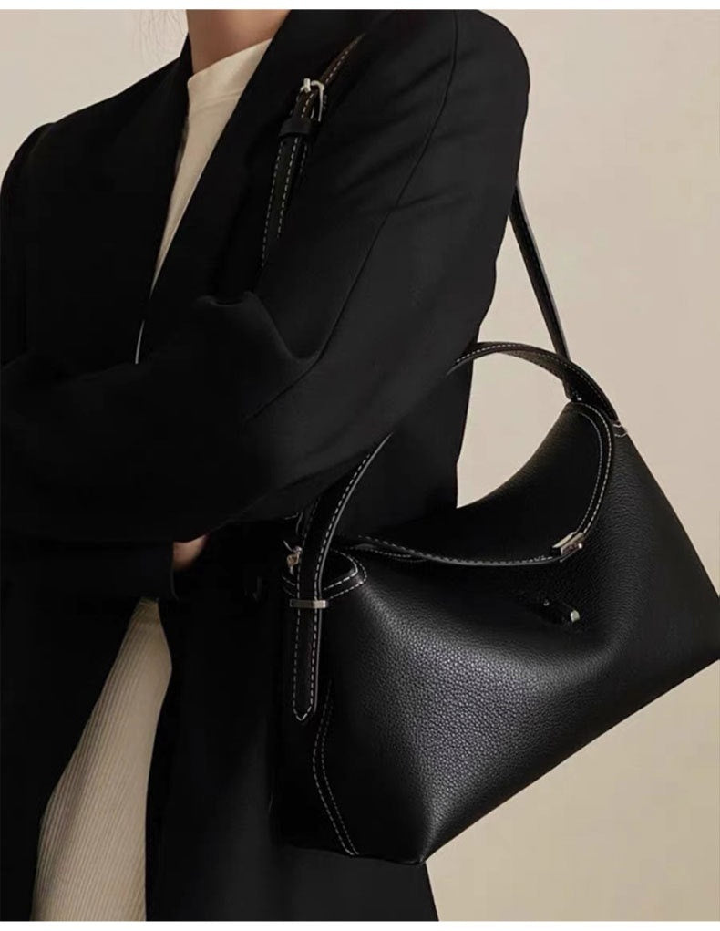 Sac à bandoulière en cuir de vachette tendance pour femme