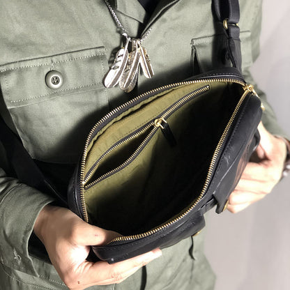 Bolso bandolera de un solo hombro con personalidad retro para hombre