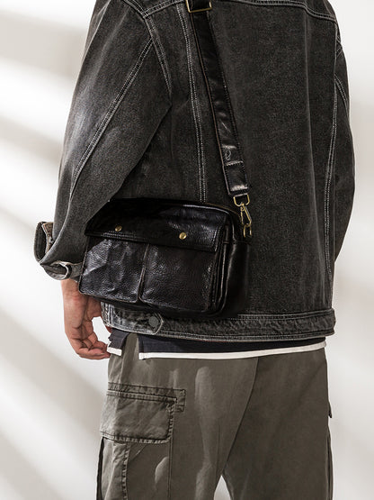 Sac à bandoulière pour homme, style décontracté, style coréen