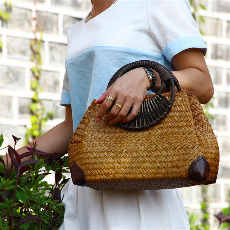 Straw bag women handbag hand bag