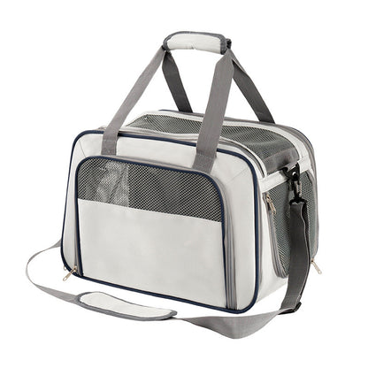 Sac à bandoulière portable en tissu Oxford pour animaux de compagnie