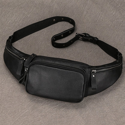 Bolso de cuero para teléfono móvil con bolsillo para hombre, sencillo y moderno, tipo mensajero