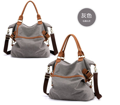 New Leisure Women Cotton Canvas Shoulder Bags High Quality Handbag Tote Shopping Bag High capacity Retro Canvas tote bag