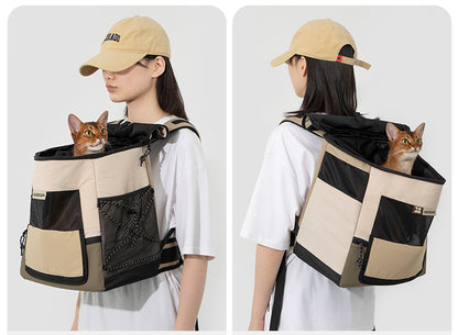 Sac à dos pour animaux de compagnie, ombrage et ventilation, étui de transport portable