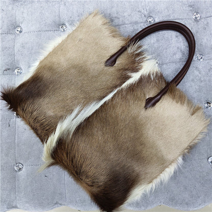 European And American Fashion Minimalist Cowhide Handle Handbag