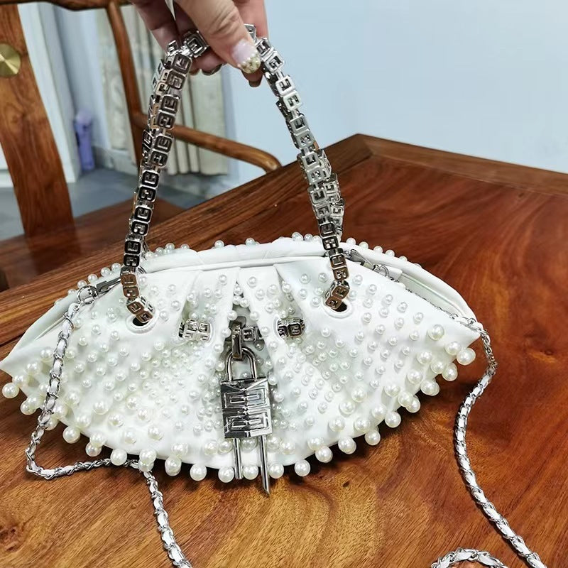 Fashion Women's Bag Pearl Cloud Dinner