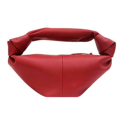 Bolso de mano de cuero suave con forma de nube de colores para mujer