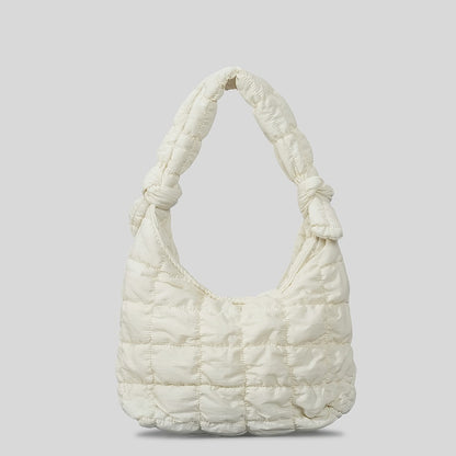 Sac à main plissé simple à texture bulle matelassée pour femme