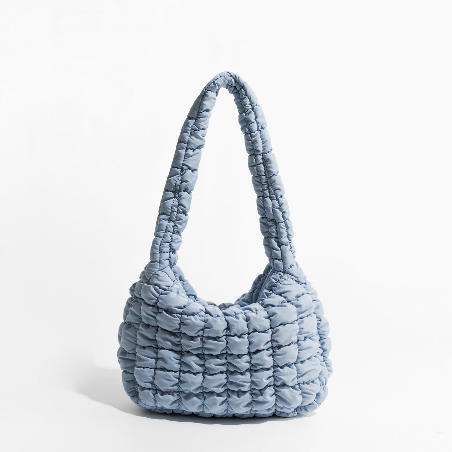 Bolso de hombro acolchado de nailon, tendencia simple, bolso de plumas acolchado para mujer