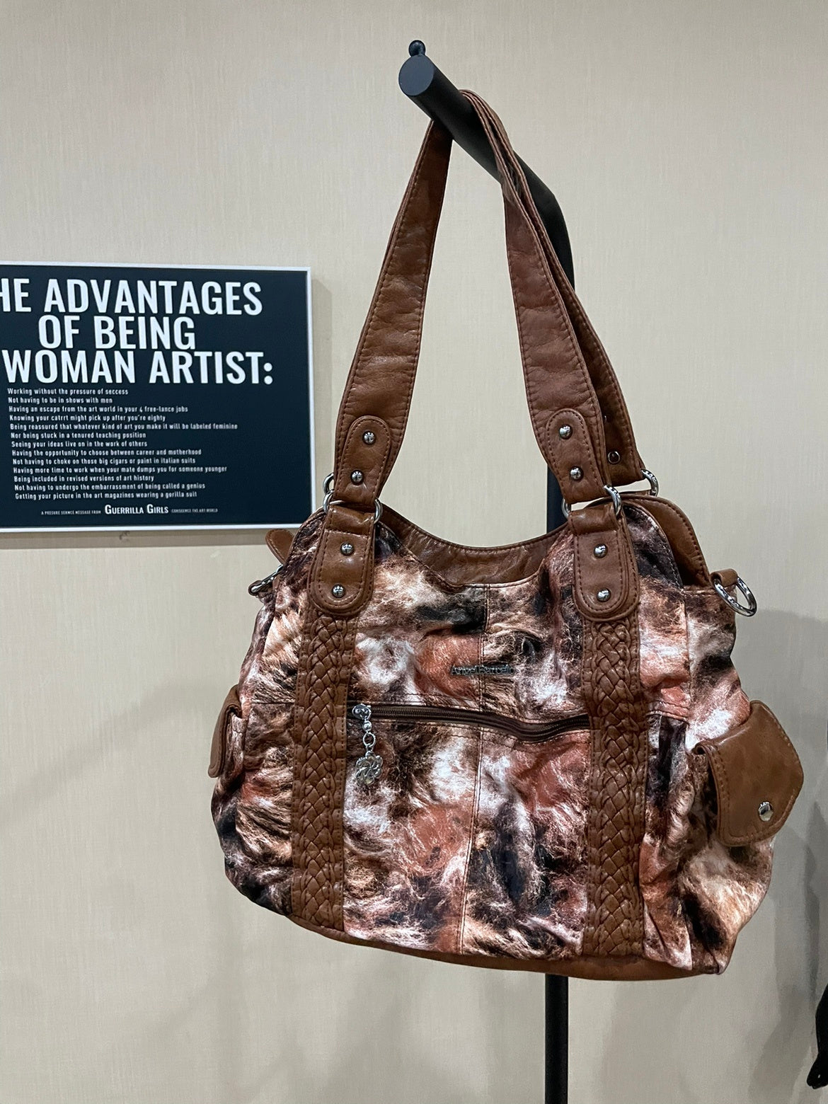 Sac bandoulière à imprimé léopard pour femme