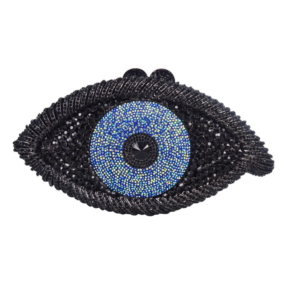 Bolso de mujer con forma de ojo de diamante para noche