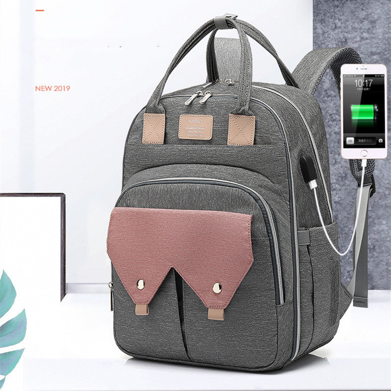 Sac multifonctionnel de grande capacité pour mère et bébé - Trésor de mode portable pour mère