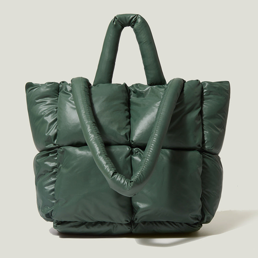 Sac fourre-tout souple de grande capacité pour femme avec coutures en duvet pour l'automne et l'hiver