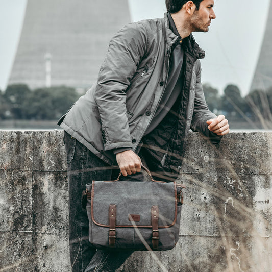 Bolso bandolera portátil de lona para hombre para viajes