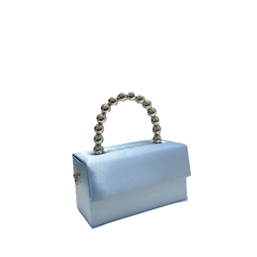 Macaron Pearl Chain Small Square Bag Fashion