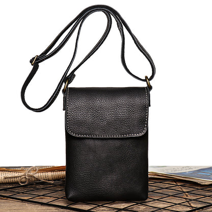 Men's Leather Shoulder Bag Women's Crazy Horse Leather Crossbody