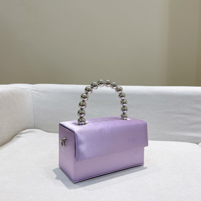 Macaron Pearl Chain Small Square Bag Fashion