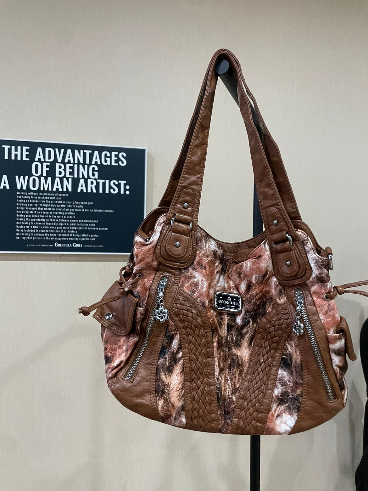 Sac bandoulière à imprimé léopard pour femme