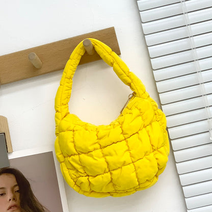 Sac à main à carreaux plissé à la mode pour femme