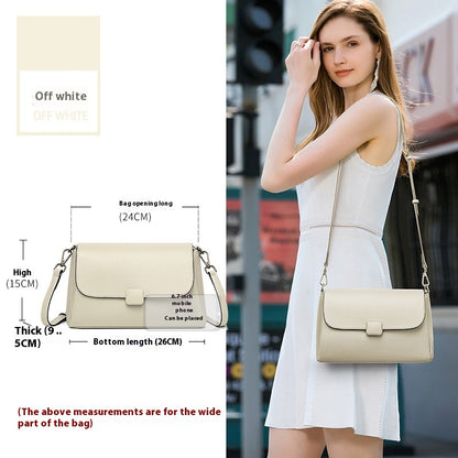 Cowhide Stylish Simple And Versatile Crossbody Women's Bag