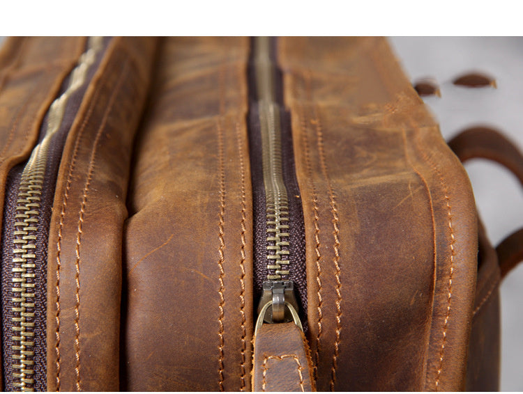 Men's Handmade Leather Laptop Bag Luggage