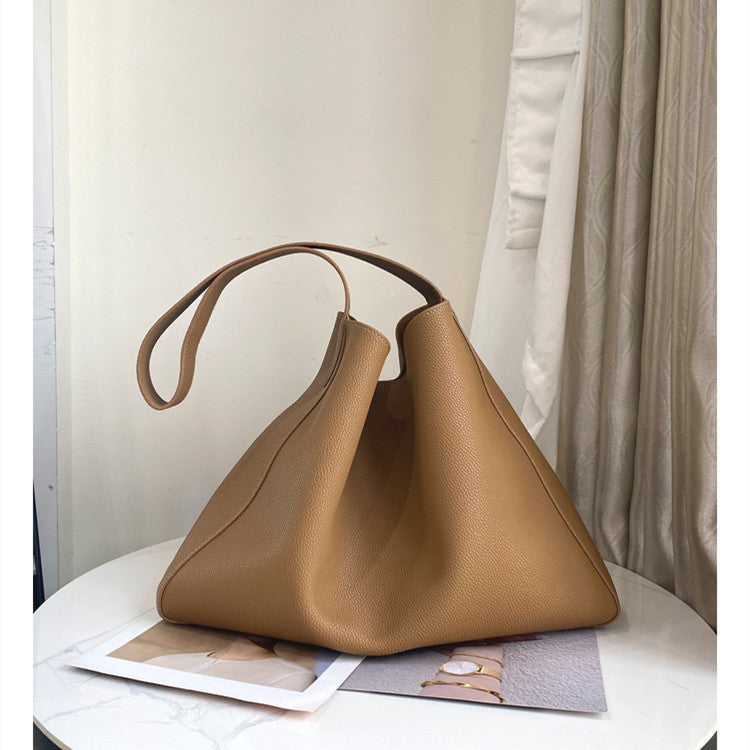 Sac seau en cuir véritable simple et tendance pour femme, grande capacité