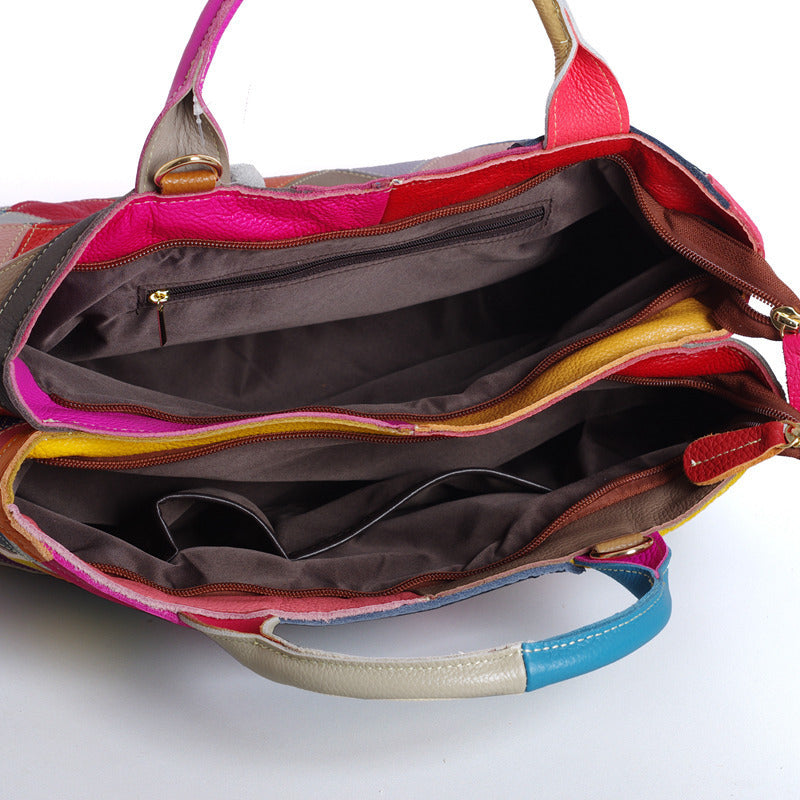 The first layer of leather fashion handbag