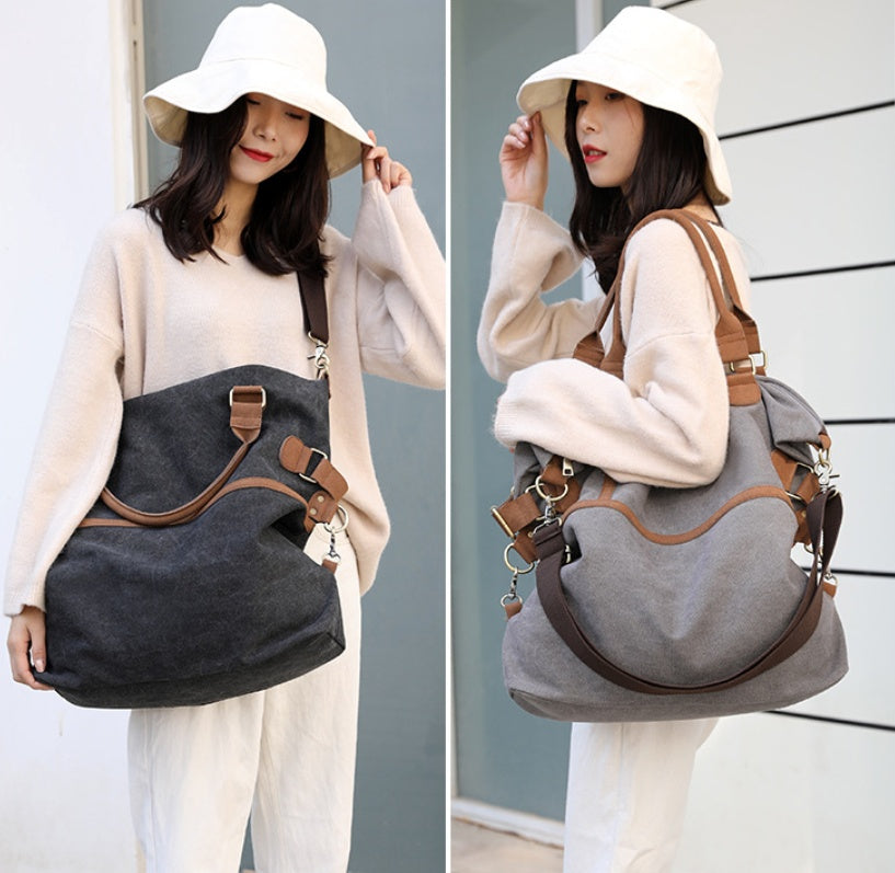 New Leisure Women Cotton Canvas Shoulder Bags High Quality Handbag Tote Shopping Bag High capacity Retro Canvas tote bag