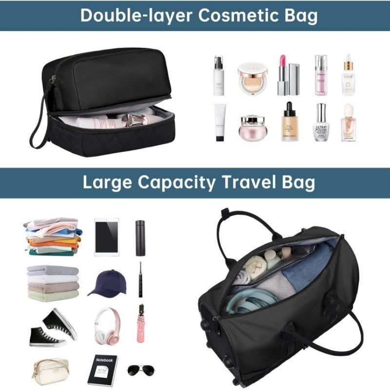 Sac de voyage pliable et portable convertible en trolley