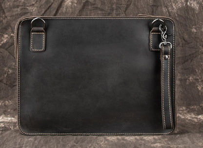 Men's business leather shoulder bag