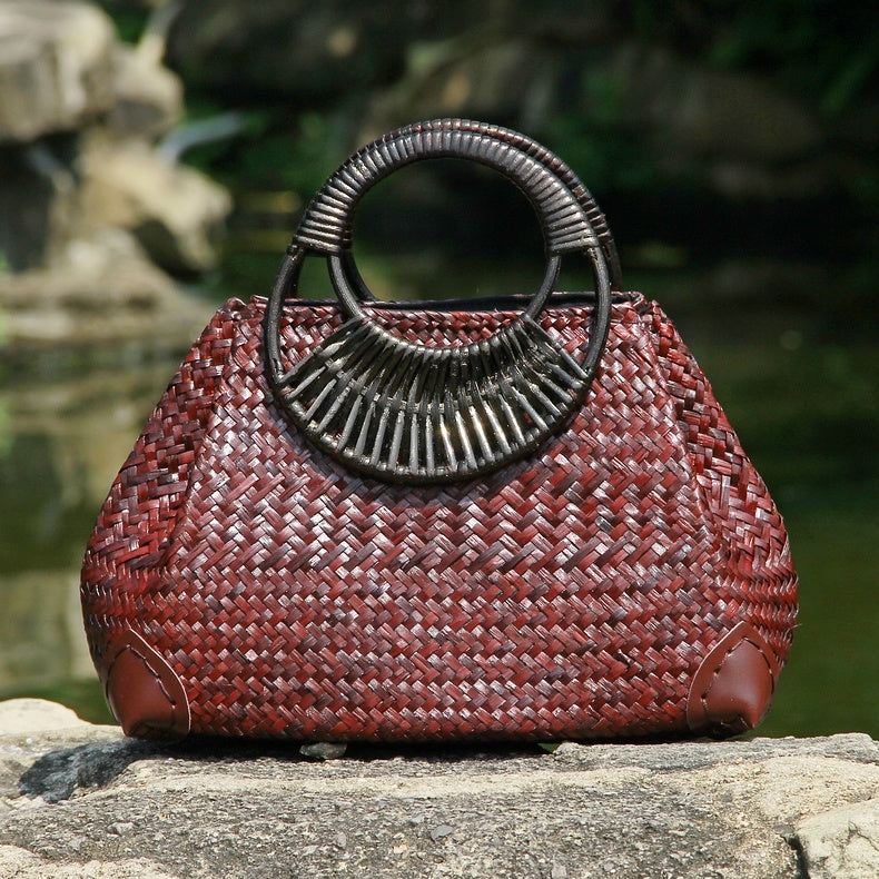 Straw bag women handbag hand bag