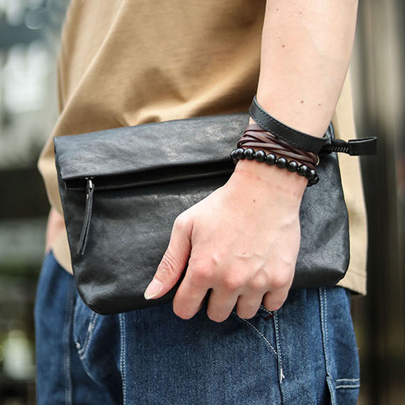 Men's Leather Mini Diagonal Bag