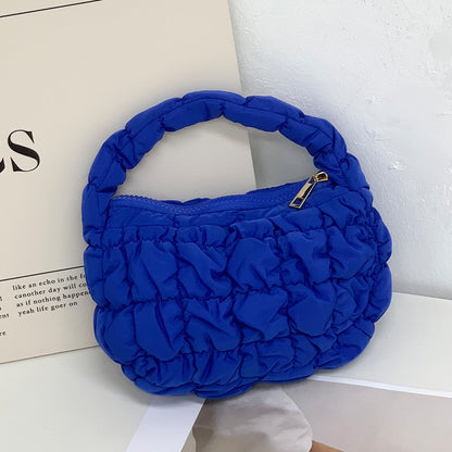 Sac à main à carreaux plissé à la mode pour femme