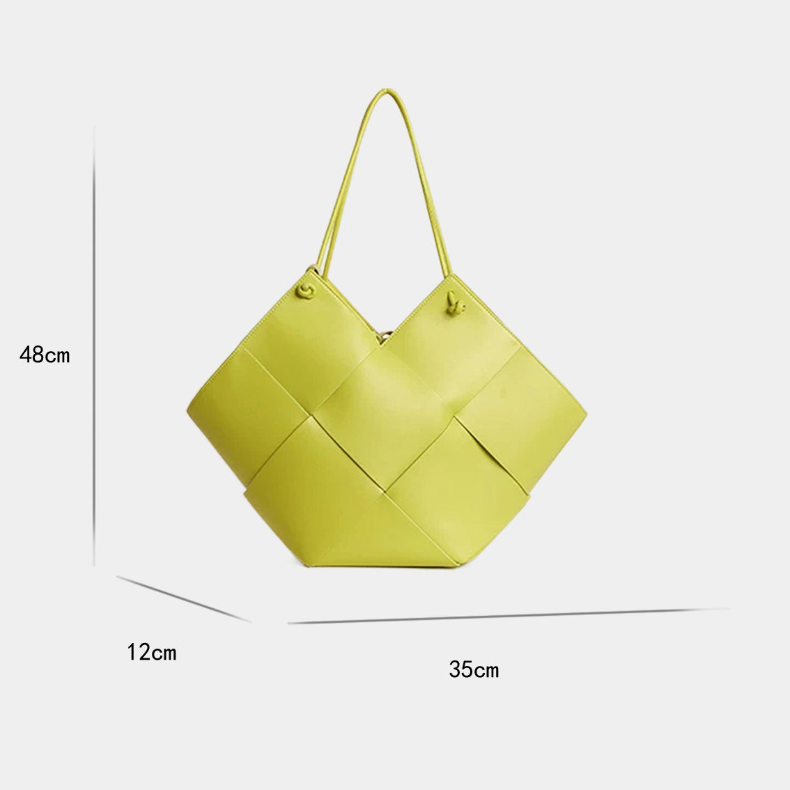 Tote Bag Top Genuine Leather Women Woven Bag Spring And Summer Fashion