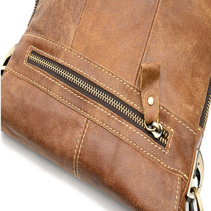 Leather Men's First Layer Cowhide Men's Shoulder Casual Bag